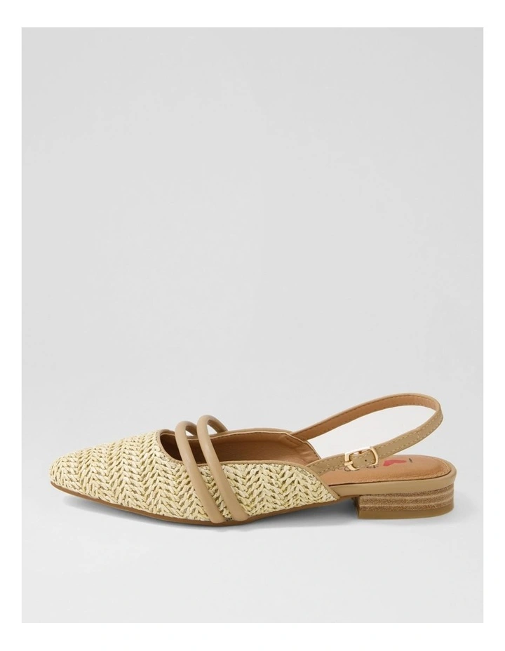 Antees Natural Synthetic Raffia Flat Shoes image 1