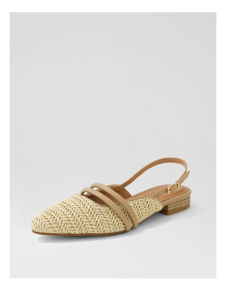 Antees Natural Synthetic Raffia Flat Shoes image 2