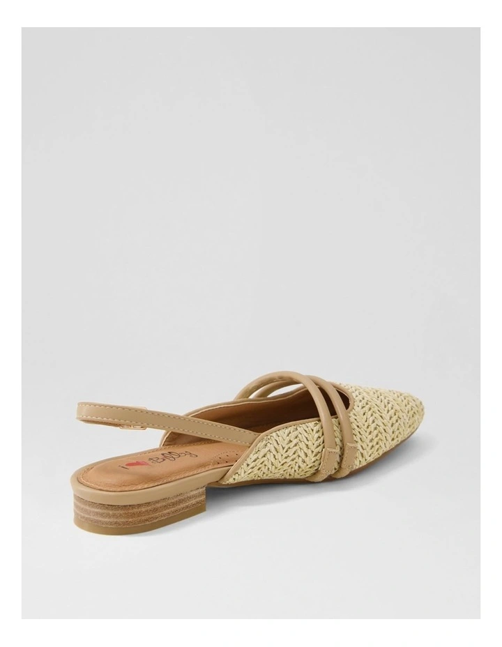 Antees Natural Synthetic Raffia Flat Shoes image 3