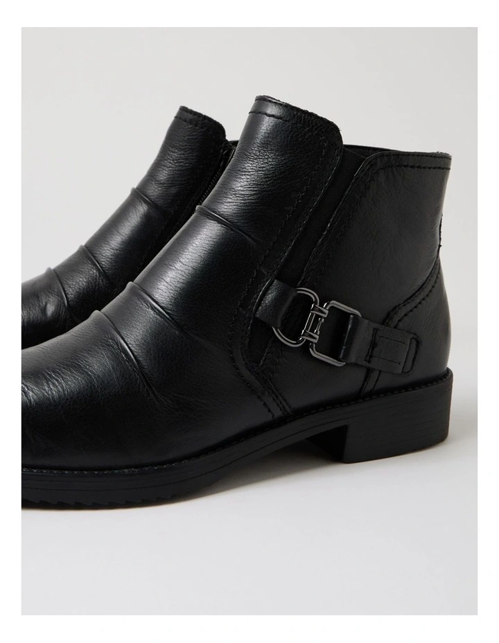Carlotto Black Leather Ankle Boots image 5
