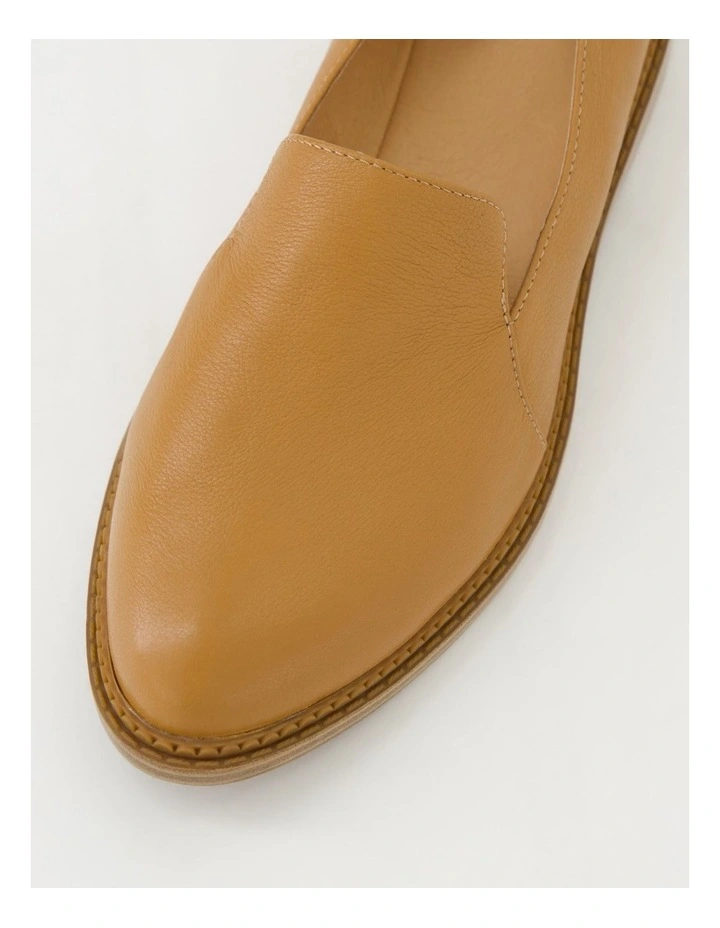Ericas D Dark Tan Leather Flat Shoes image 4