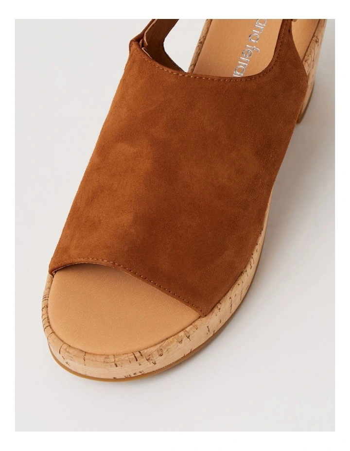 Balma Cognac Cork Suede Sandals image 4