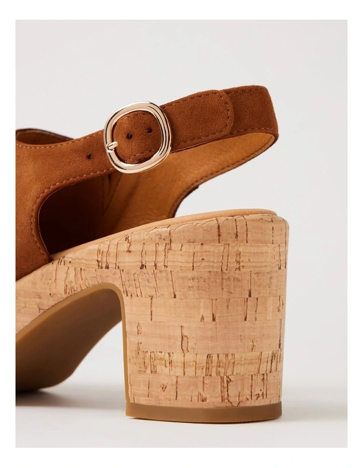Balma Cognac Cork Suede Sandals image 5