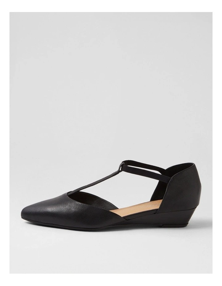 Pepps Black Leather Heels image 1