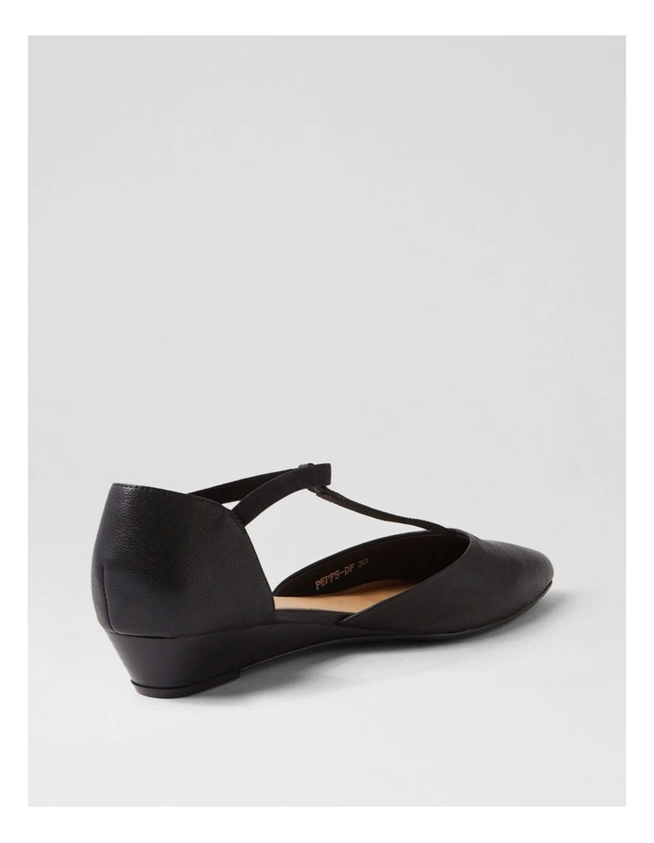 Pepps Black Leather Heels image 3