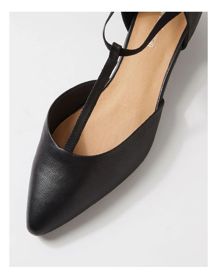 Pepps Black Leather Heels image 4