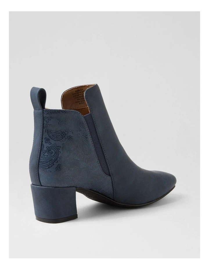 Hamble Navy Ankle Boots image 3