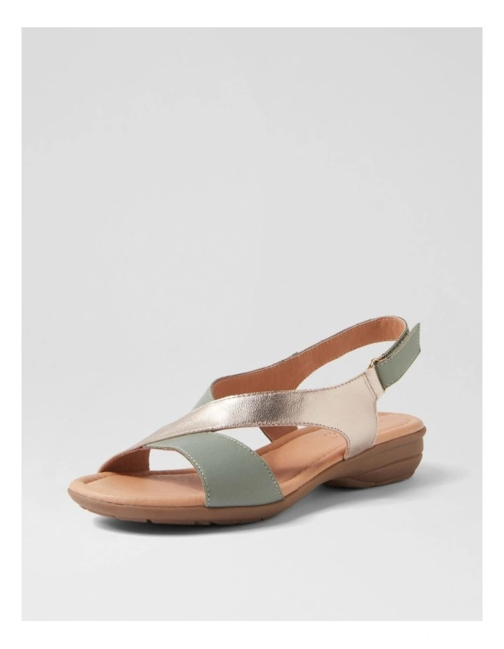 Bensin Sage Platinum Leather Sandals image 2