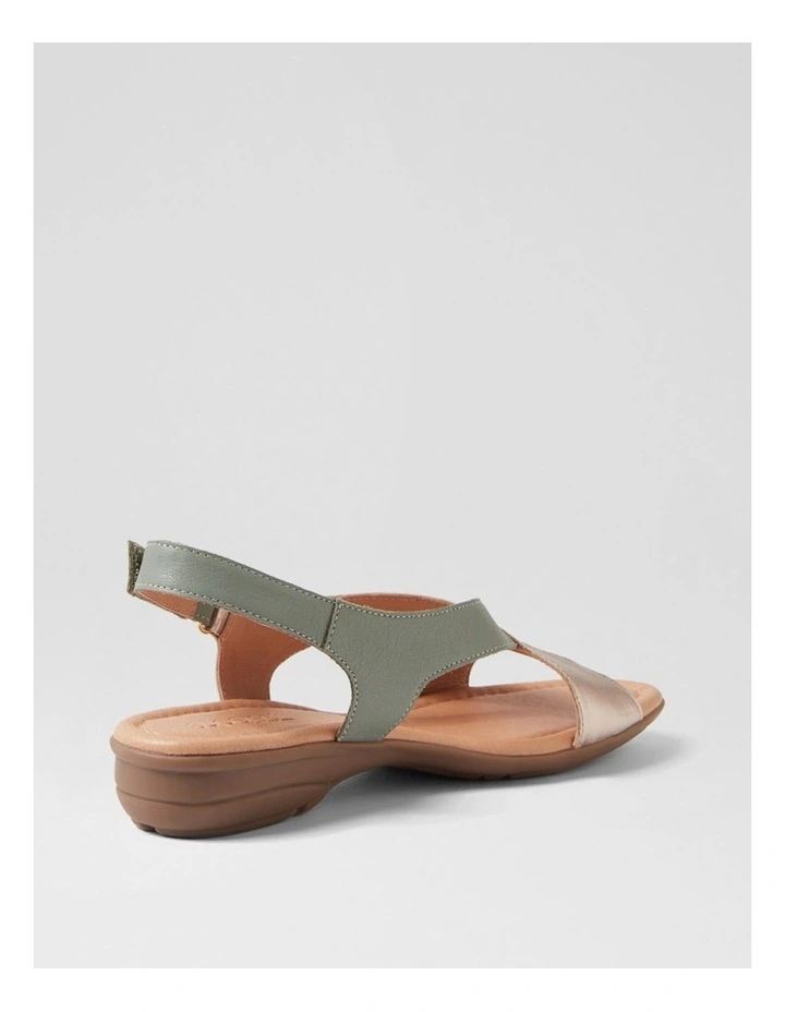 Bensin Sage Platinum Leather Sandals image 3