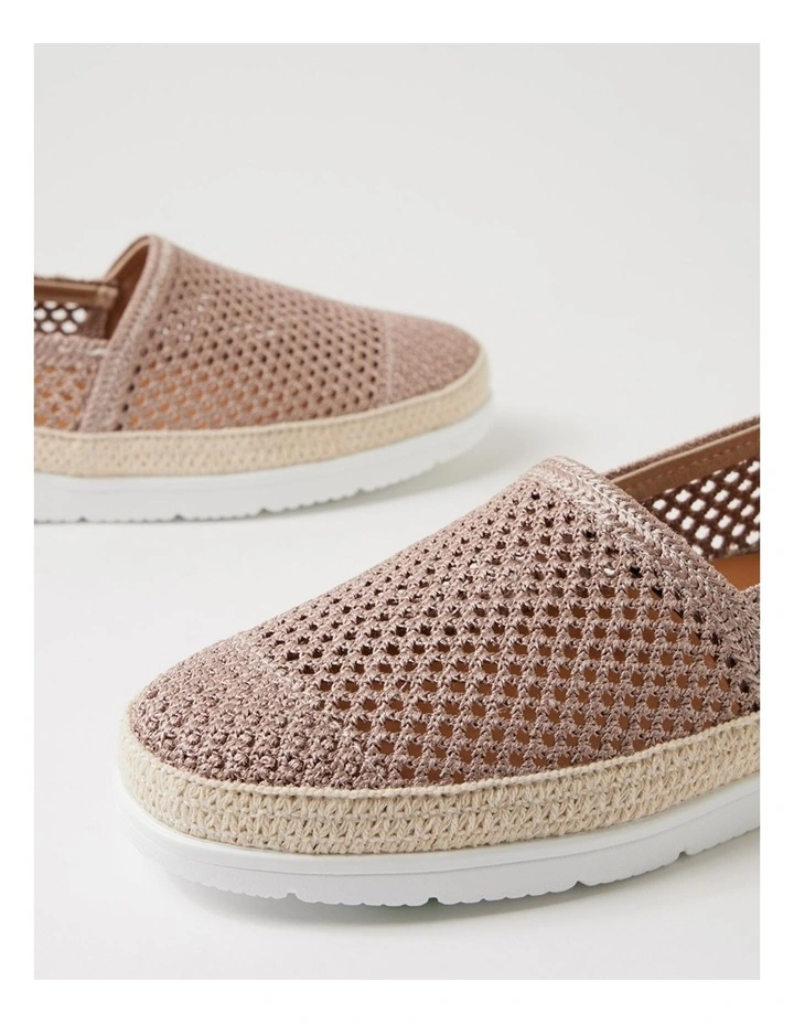 Merrik Blush Weave Flat Slip On Shoes image 5