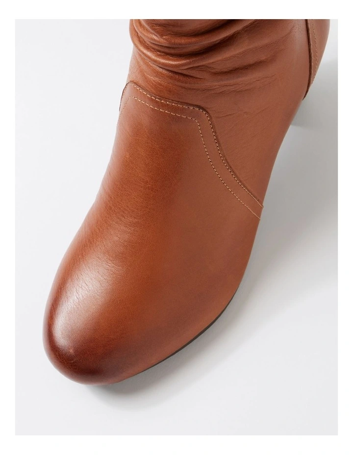 Feliciity Cognac Waxy Leather Ankle Boots image 4