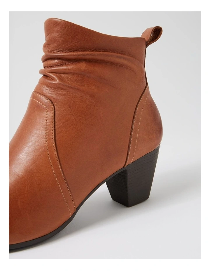 Feliciity Cognac Waxy Leather Ankle Boots image 5