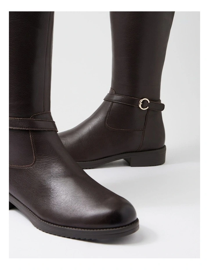 Camilas Brown Leather Knee High Boots image 5