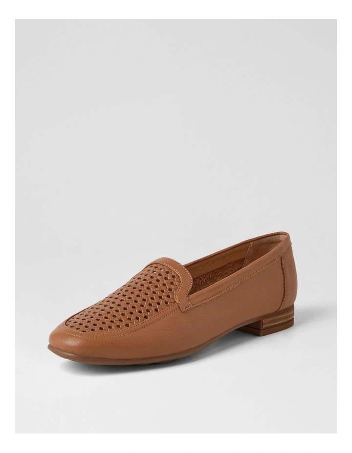Tillis Dark Tan Leather Flat Shoes image 2