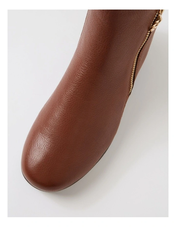 Mavise Cognac Leather Ankle Boots image 4