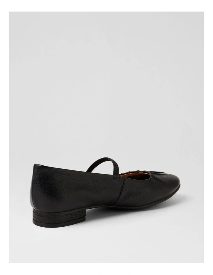 Trickes Black Leather Flat Shoes image 3