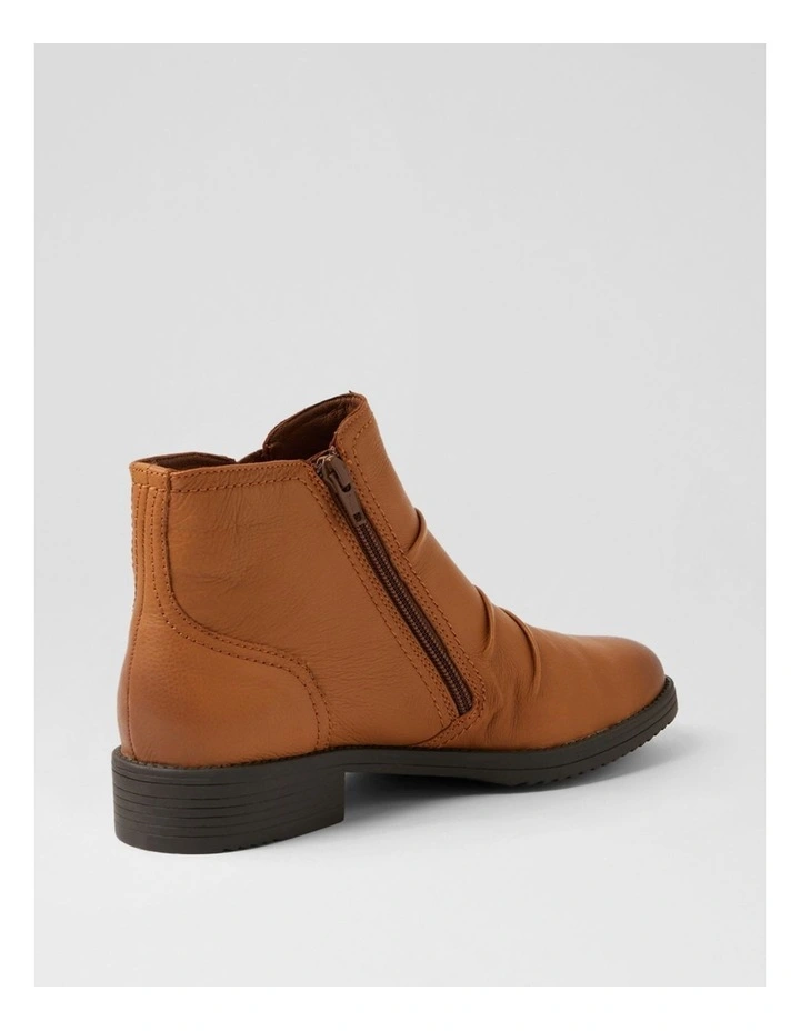 Carlotto New Tan Leather Ankle Boots image 3
