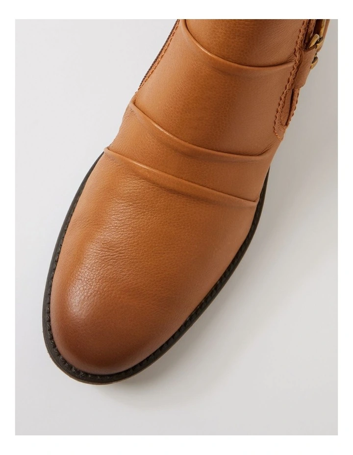 Carlotto New Tan Leather Ankle Boots image 4