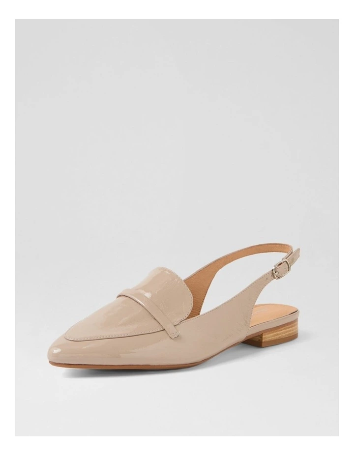 Dainer Taupe Natural Patent Leather Flat Shoes image 2