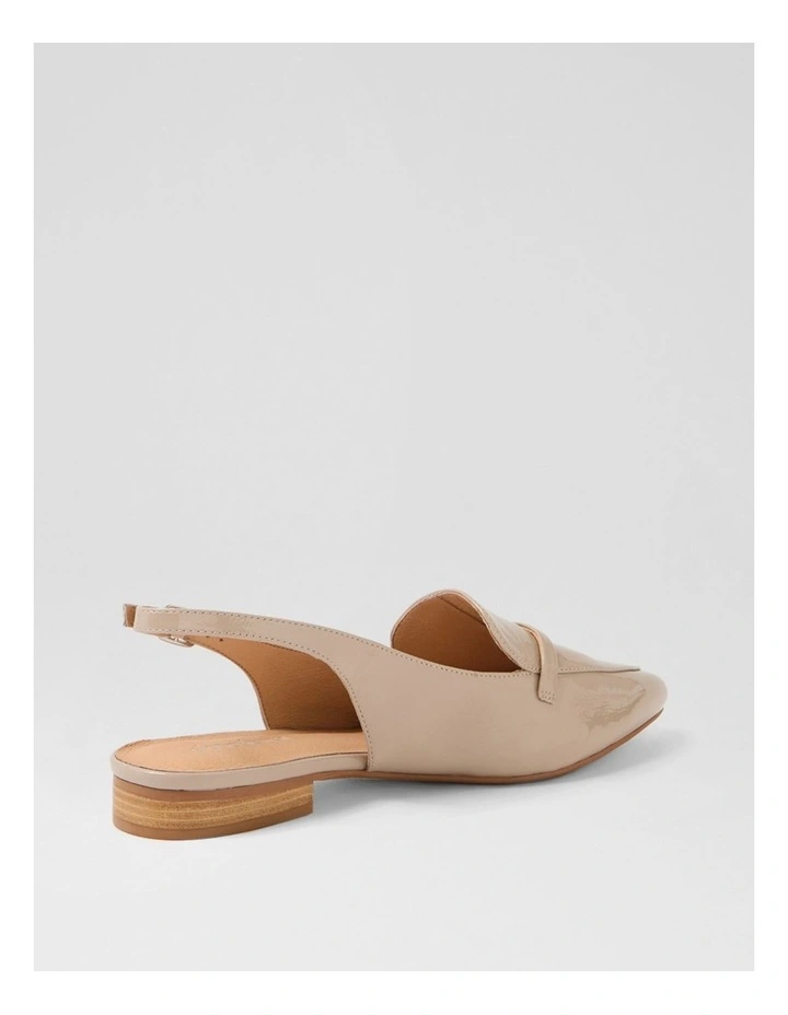 Dainer Taupe Natural Patent Leather Flat Shoes image 3