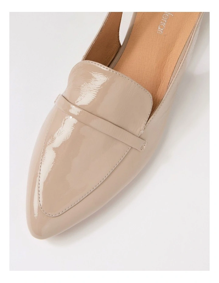 Dainer Taupe Natural Patent Leather Flat Shoes image 4