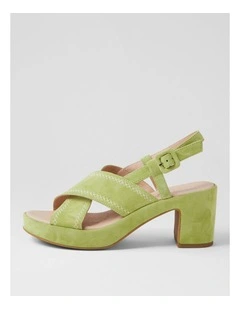 Bynndi Lime Suede Sandals