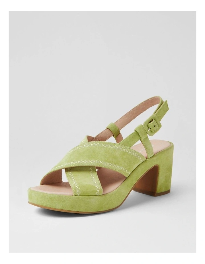 Bynndi Lime Suede Sandals image 2