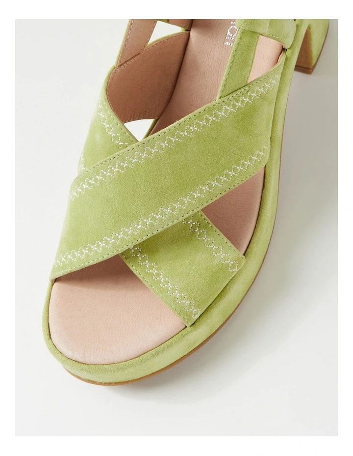 Bynndi Lime Suede Sandals image 4