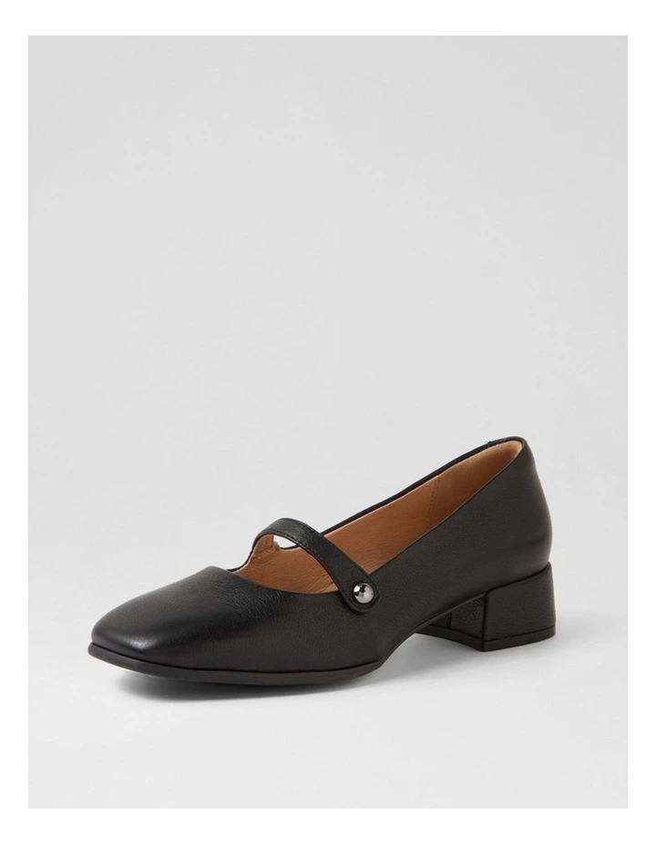 Teacher Black Leather Heels image 2