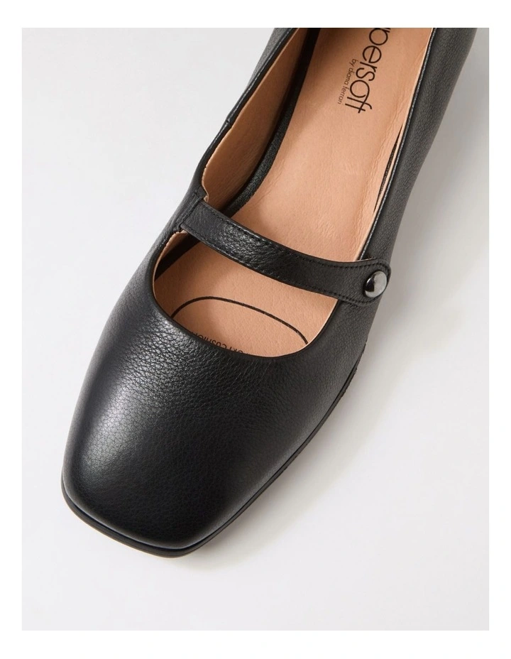 Teacher Black Leather Heels image 4