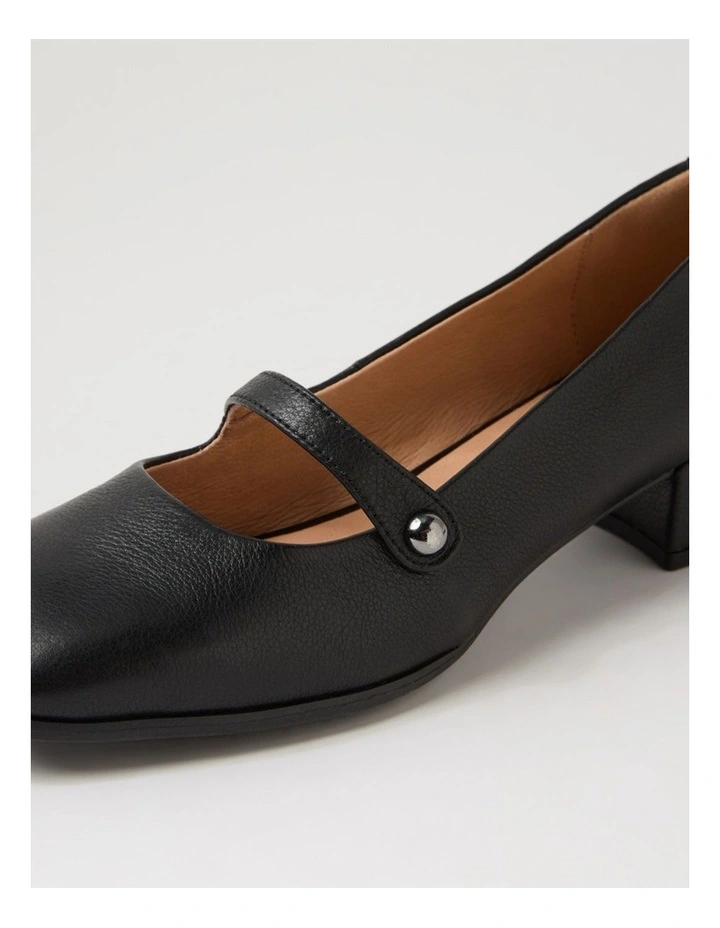 Teacher Black Leather Heels image 5
