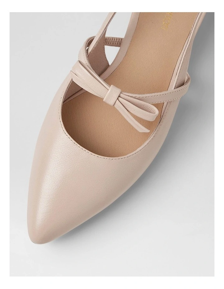Pasmae Nude Leather Heels image 4