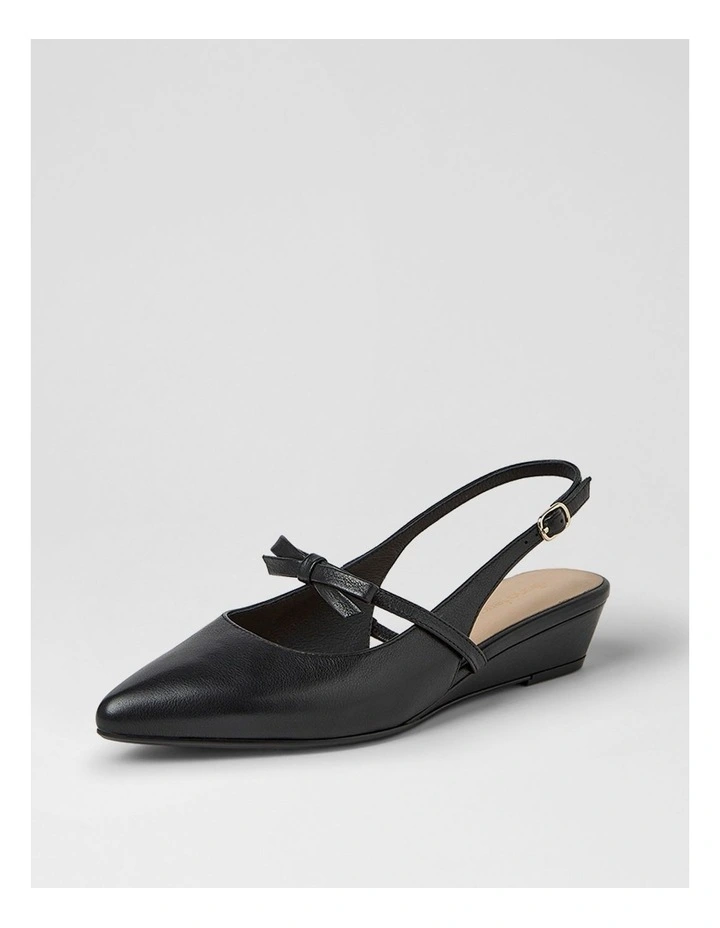 Pasmae Black Leather Heels image 2