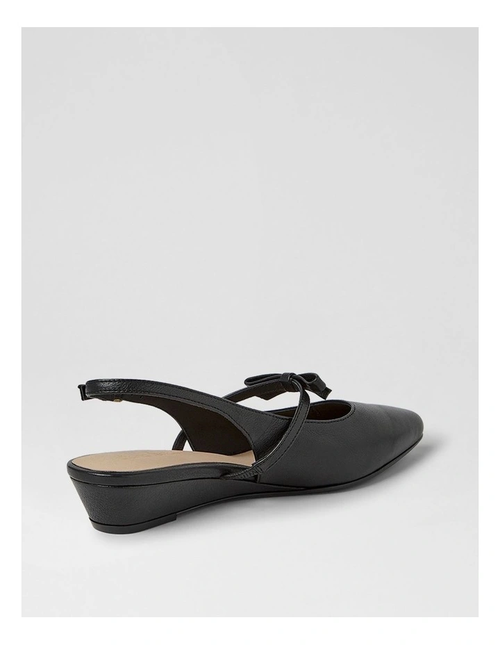 Pasmae Black Leather Heels image 3