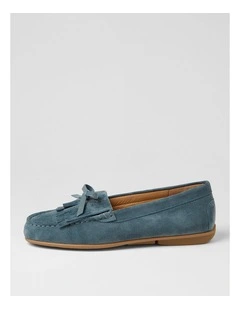 Rilem Blue Denim Suede Loafers