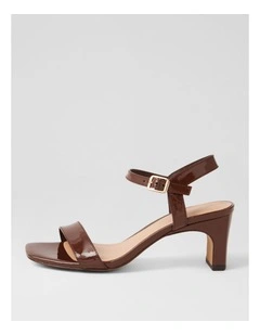 Hadeny Choc Patent Leather Sandals