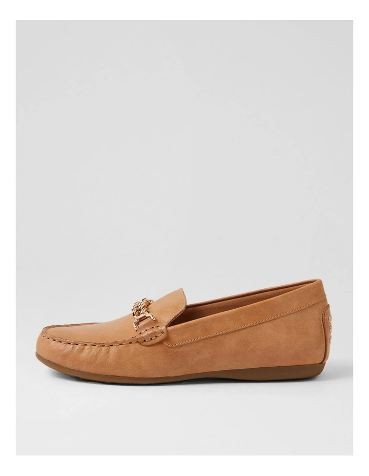 Eroll Light Tan Leather Flat Shoes image 1