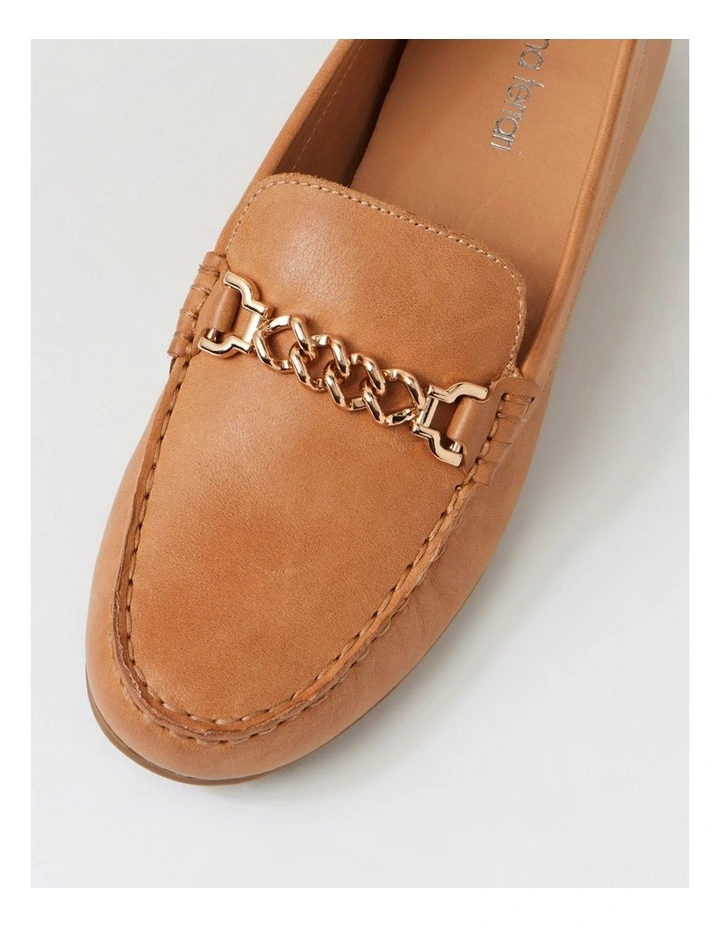 Eroll Light Tan Leather Flat Shoes image 4