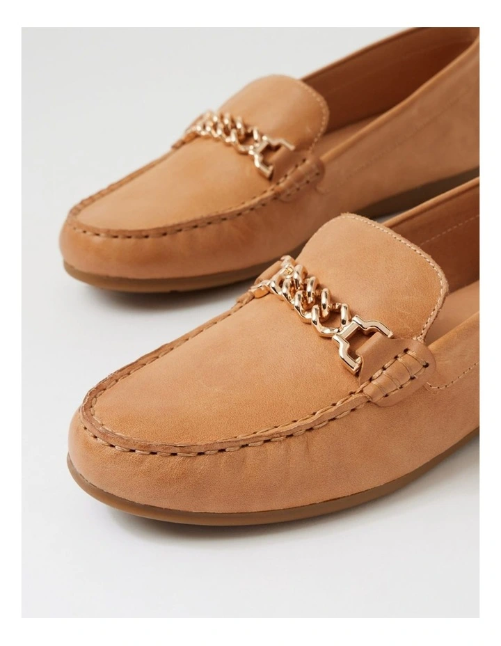 Eroll Light Tan Leather Flat Shoes image 5
