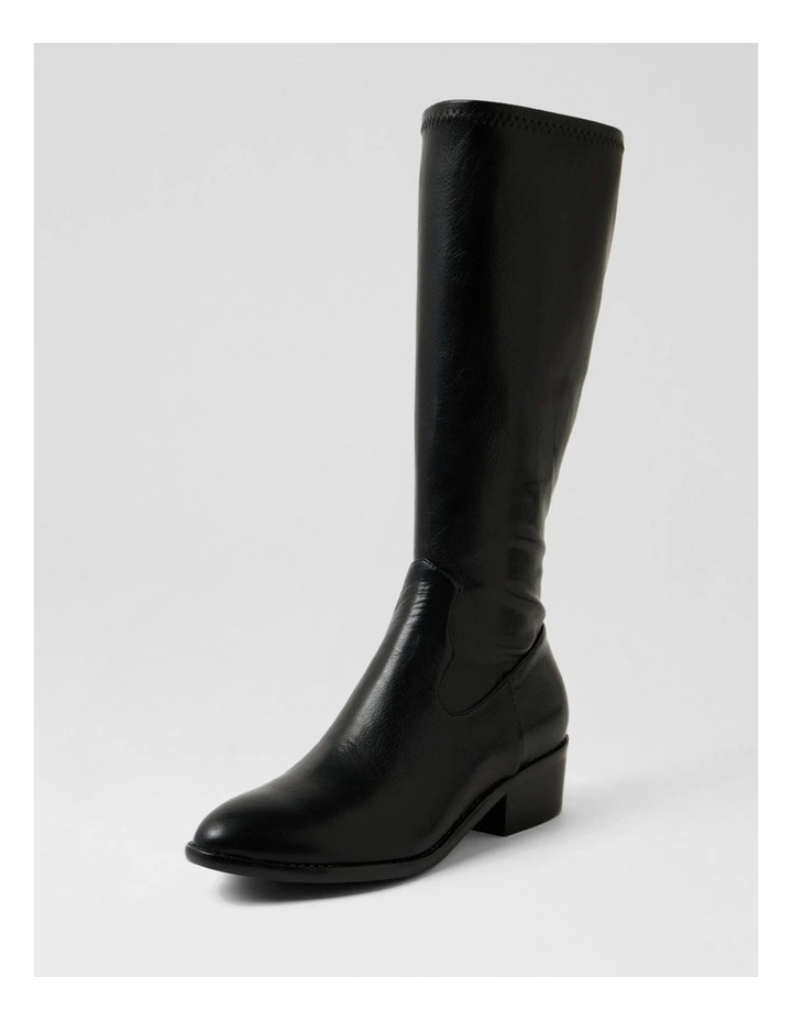 Galt Black Stretch Knee High Boots image 2