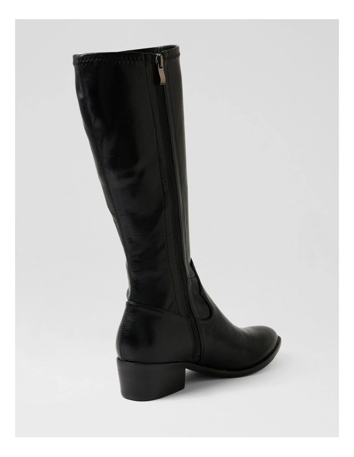 Galt Black Stretch Knee High Boots image 3