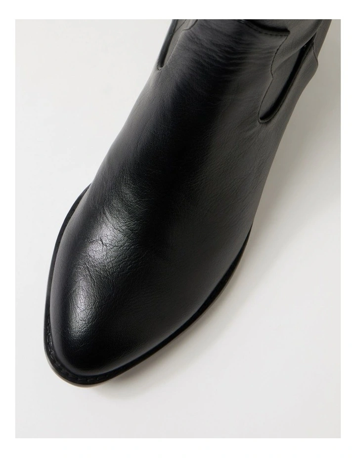 Galt Black Stretch Knee High Boots image 4