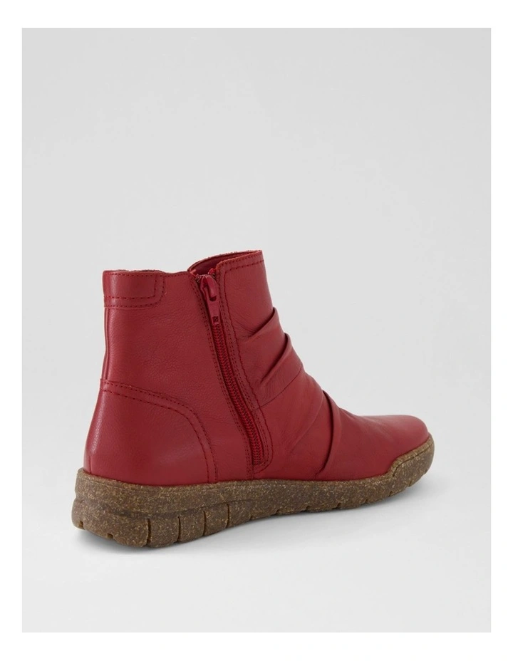 Tikky Cherry Leather Ankle Boots image 3
