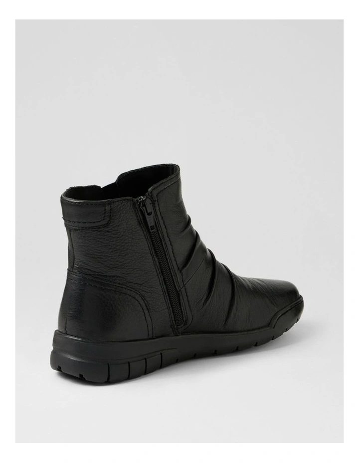 Tikky Black Leather Ankle Boots image 3