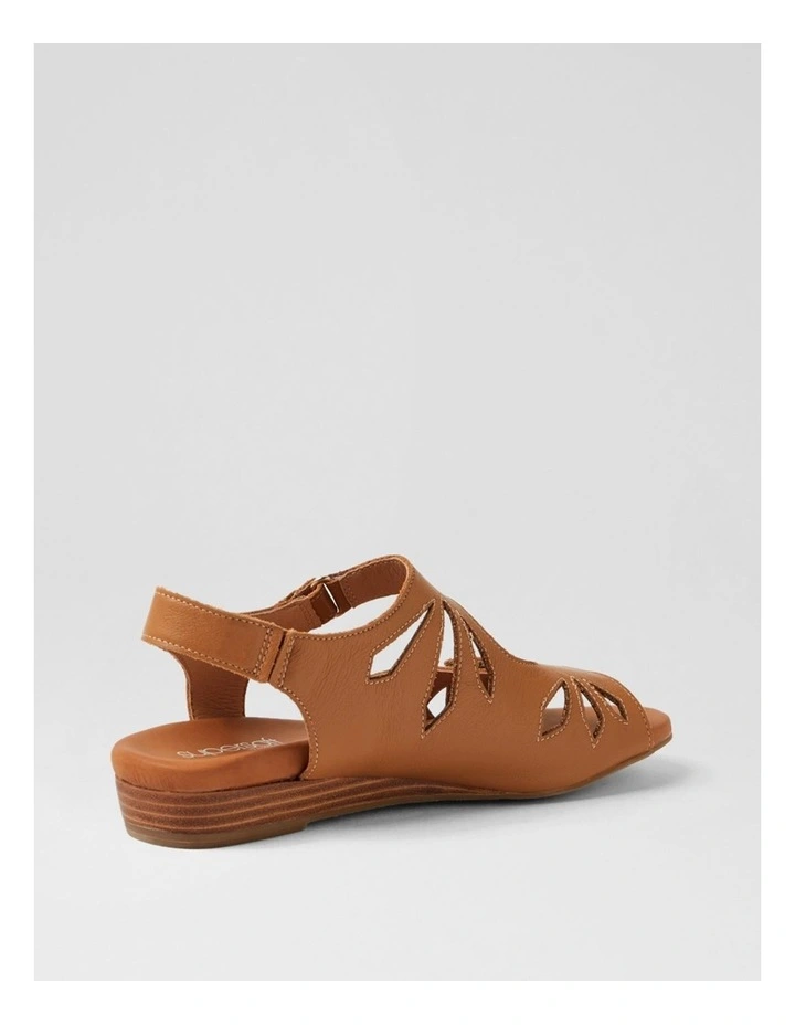 Jacalyn Dark Tan Leather Sandals image 3