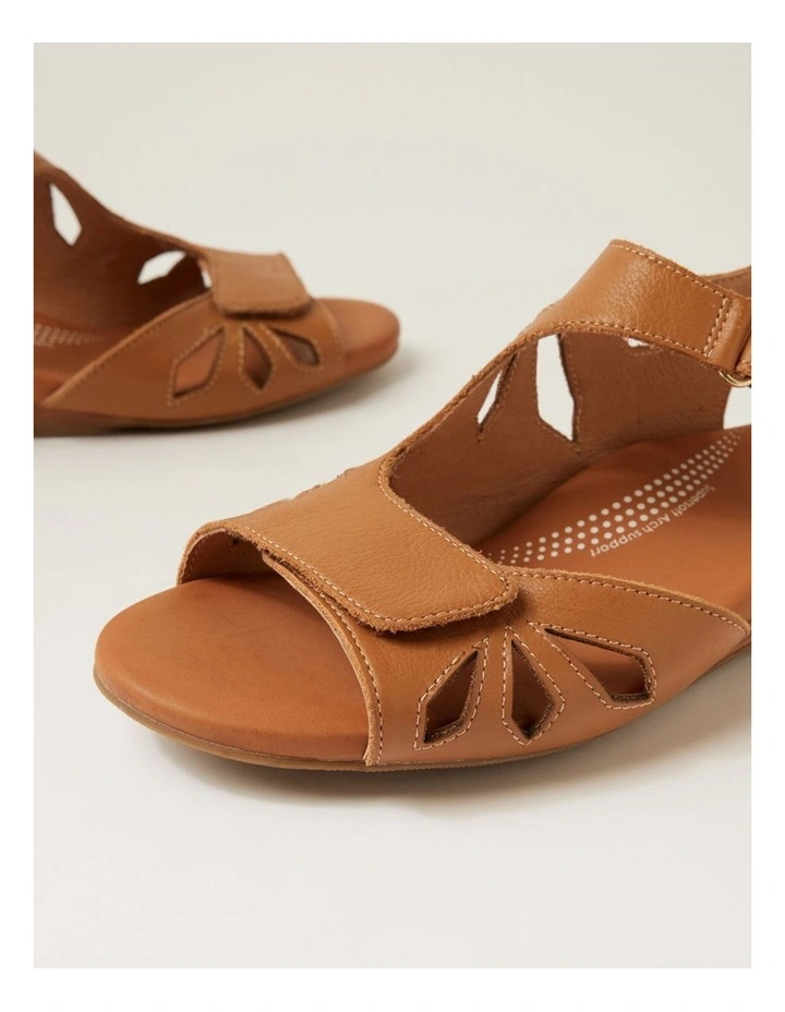 Jacalyn Dark Tan Leather Sandals image 5