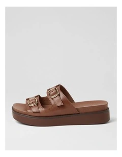 Branton Walnut Leather Sandals