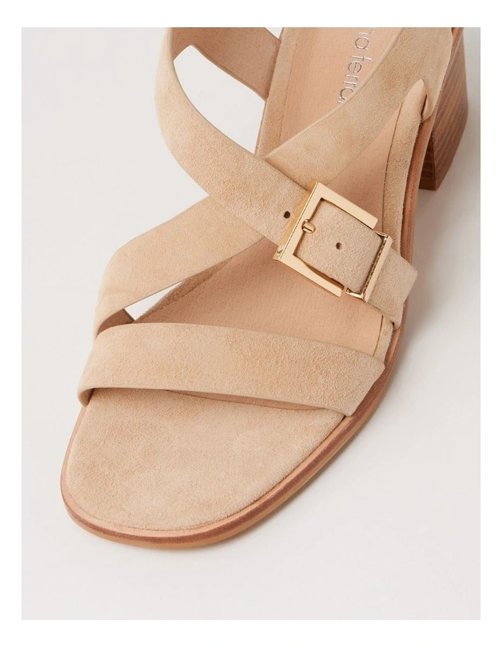Acola Latte Natural Suede Sandals image 4