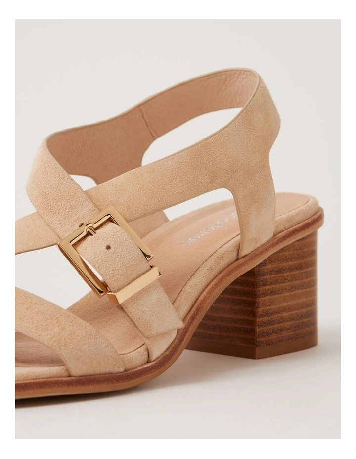 Acola Latte Natural Suede Sandals image 5