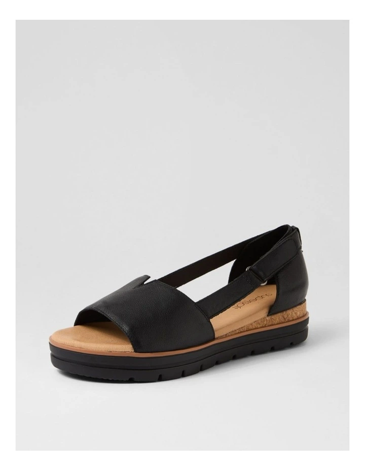 Ashiers Black Leather Sandals image 2